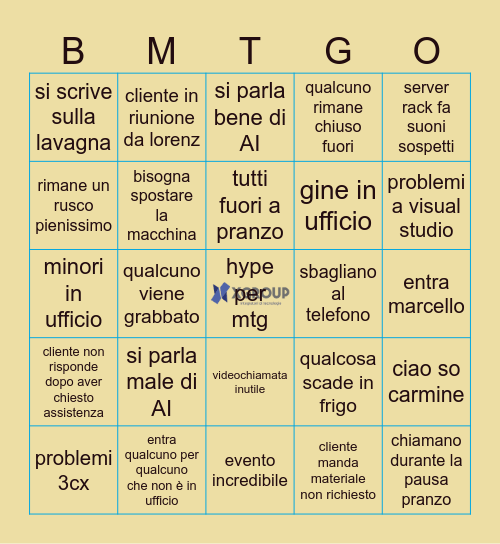settimana 3 di luglio ma scusa in che senso non è ancora il 15 cosa sta succedendo in questo mese FOLLE Bingo Card