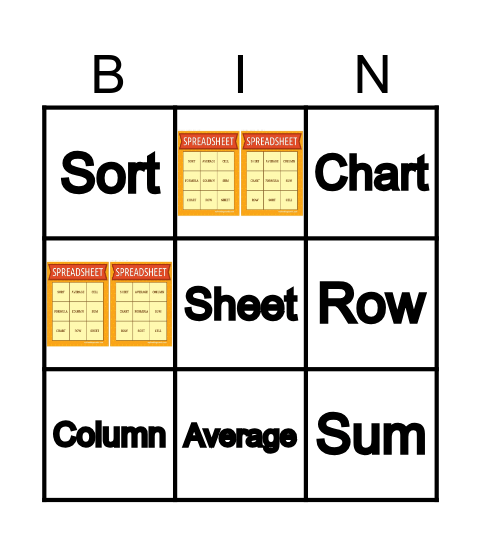 Spreadsheet Bingo Card