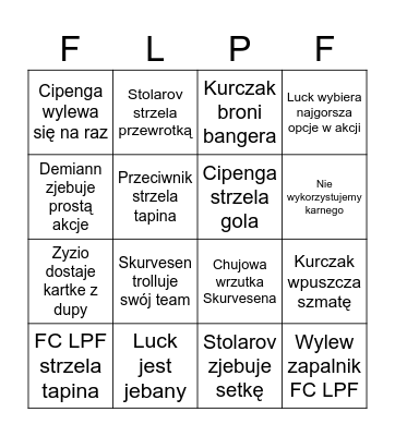 FC LPF Bingo Card