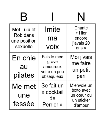 Bingo du M Bingo Card