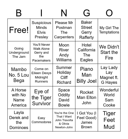 Stowmarket Oddfellows Singo Bingo Card