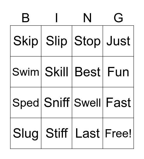 Sound It Out! Bingo Card
