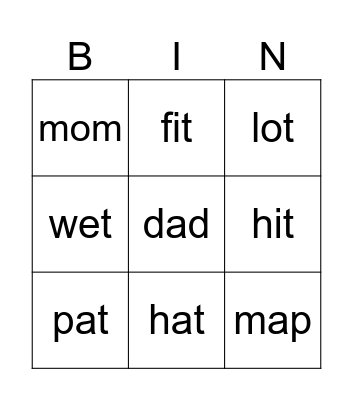 Bingo Card