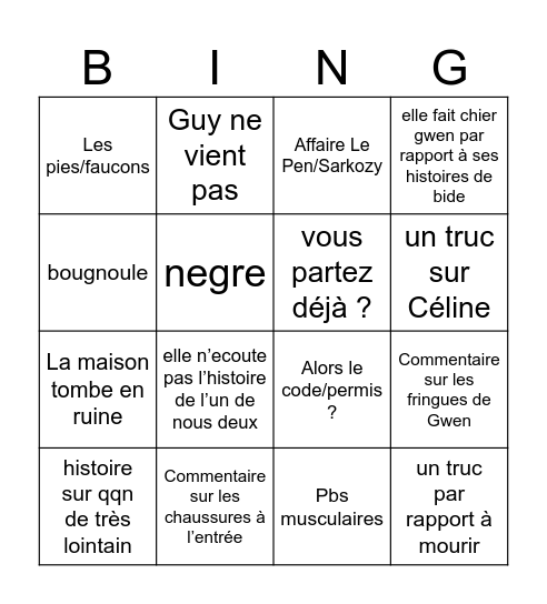 Bingo Card