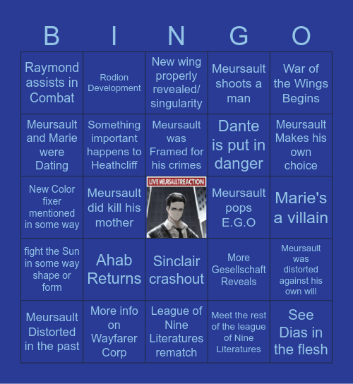 Canto X bingo card Bingo Card