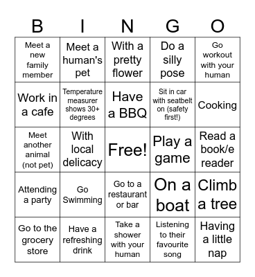 James & Freddie Photo Bingo Card