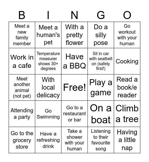 James & Freddie Photo Bingo Card