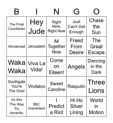 Singo Bingo 2026 - World Cup Bingo Card