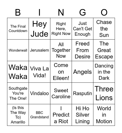 Singo Bingo 2026 - World Cup Bingo Card