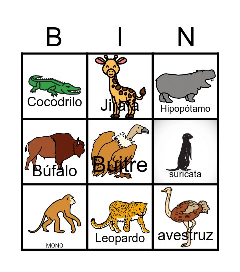 Bingo Afamca Bingo Card