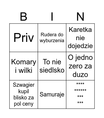 Siedlohejter bingo Card