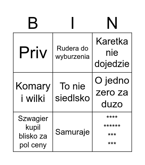 Siedlohejter bingo Card