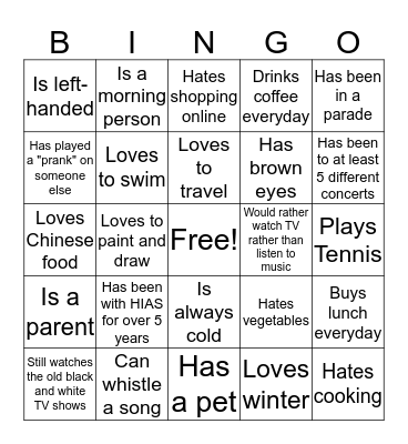 FIT Bingo- 3 Bingo Card