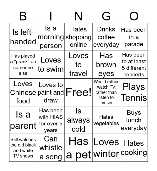 FIT Bingo- 3 Bingo Card