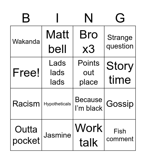 Choto bingo Card