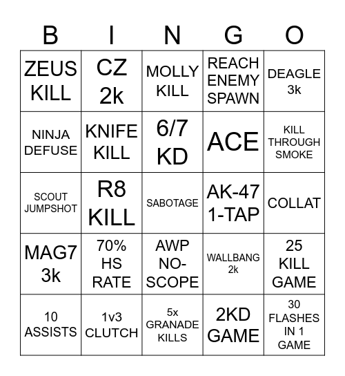 CS2 BINGO Card