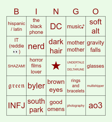 HEDU'S Bingo Card