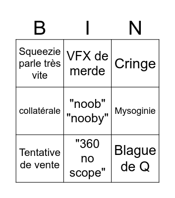 les anges Bingo Card