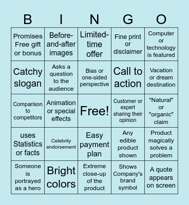 Ad bingo Card