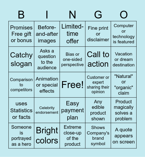 Ad bingo Card