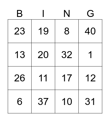 SCIENCE DAY Bingo Card