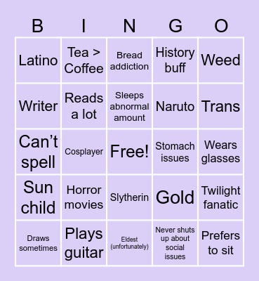 DEARARCTURUS  BINGO Card