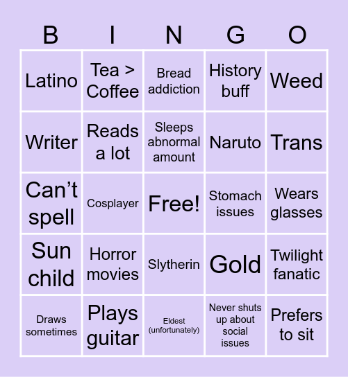 DEARARCTURUS  BINGO Card