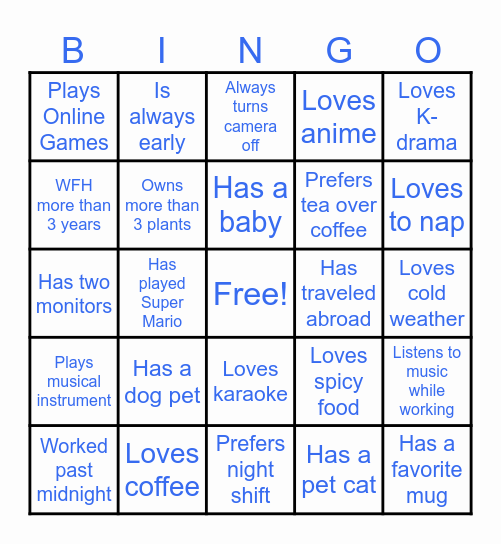 iDENTIFY Bingo Card