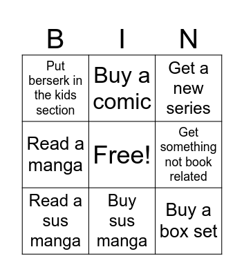 Have to get 3 at least Bingo Card