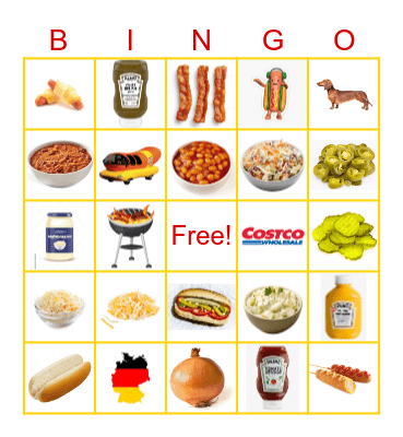 HOT DOG DAY Bingo Card