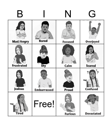 Zones of Regulation Bingo! Updated Imagery Bingo Card