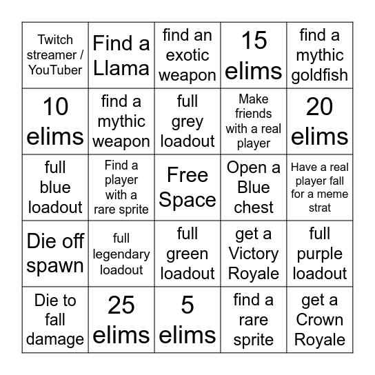 Bingo Card