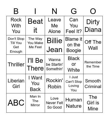 Singo Bingo 2026 - MJ Bingo Card