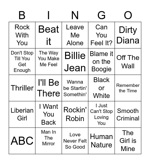Singo Bingo 2026 - MJ Bingo Card