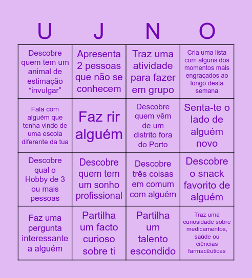 Bingo social U.Júnior 2026 Bingo Card