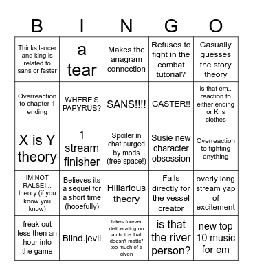 Em Bingo Card