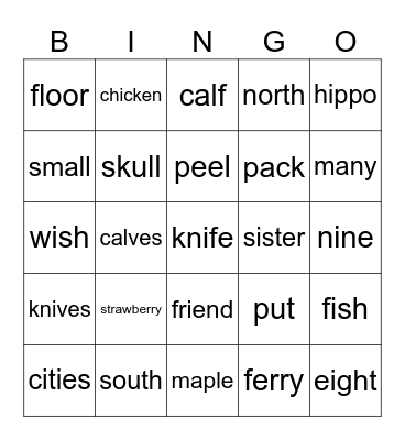 July Bingo Card
