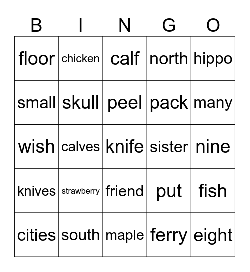 July Bingo Card