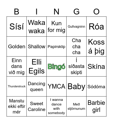 Systkinamót 2026 Bingo Card