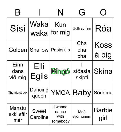 Systkinamót 2026 Bingo Card