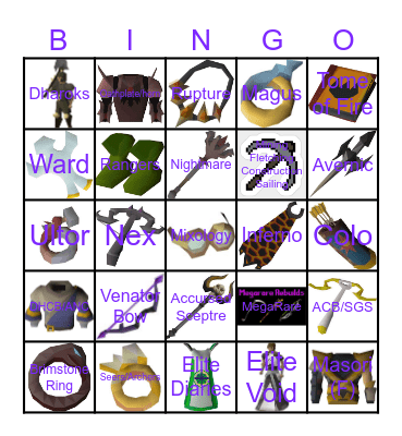To Do list Bingo Card