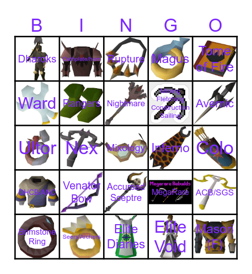 To Do list Bingo Card