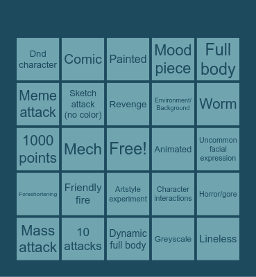 ARTFIGHT BINGO Card