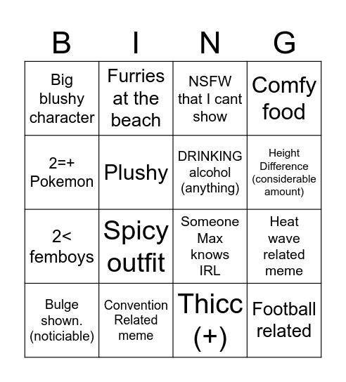 MEME REVIEW!!! Bingo Card