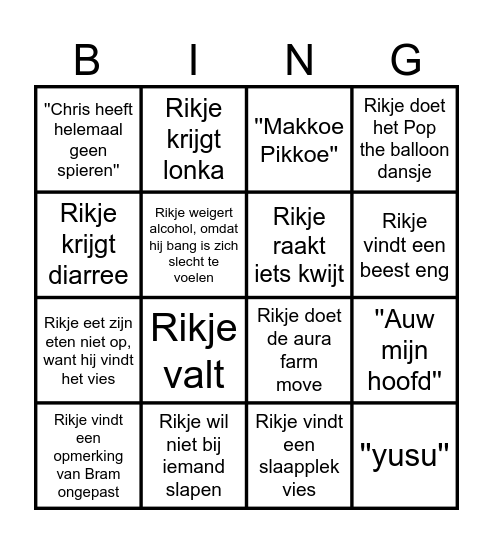 Ja facking hel ja Bingo Card