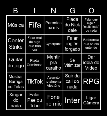 RAGEBAIT MURILO Bingo Card