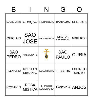 Legião de maria Bingo Card