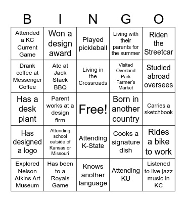 Get to Know You Bingo! Bingo Card