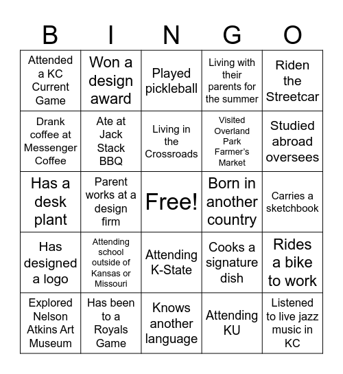 Get to Know You Bingo! Bingo Card
