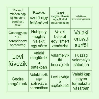 Művölgy Bingó Bingo Card